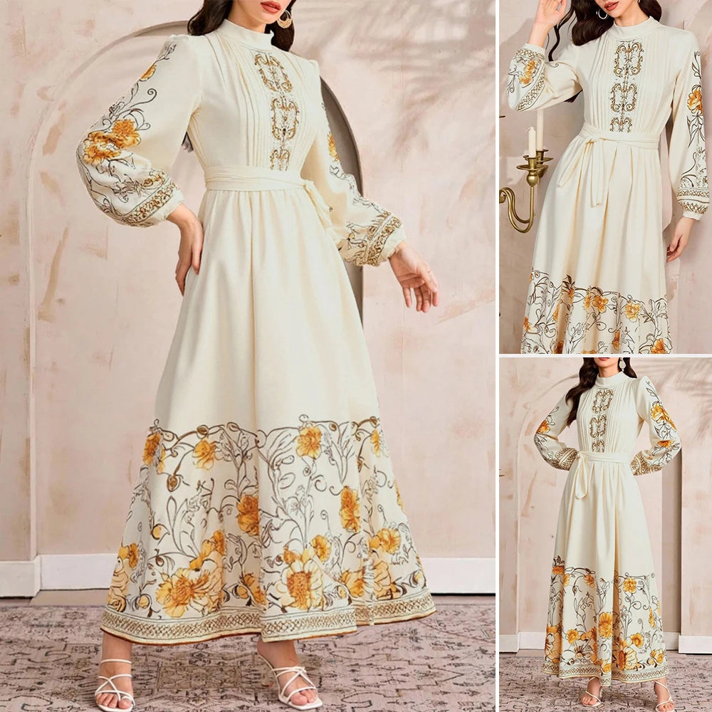 Rafiah Women's Dresses Summer Elegant Fashion 2025 Plain Long Sleeve Crew Neck
A Line Midi Vacation Long Dresses