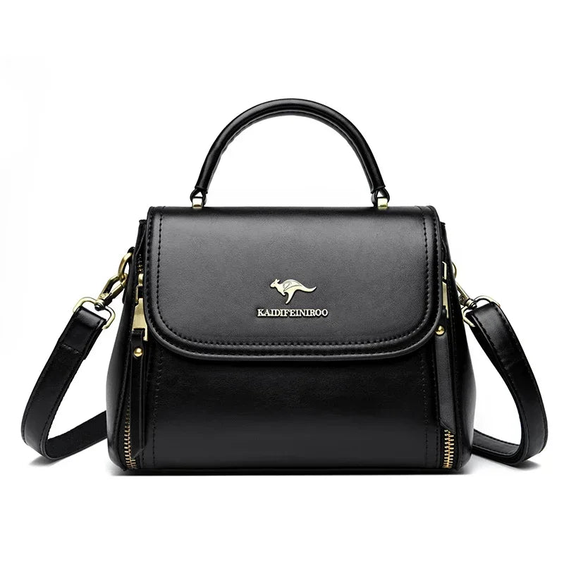 High Quality Soft Leather Tote Bag Fashion New Solid Ladies Purses and Handbags Large Capacity Shoulder Croosbody Bag for Women
