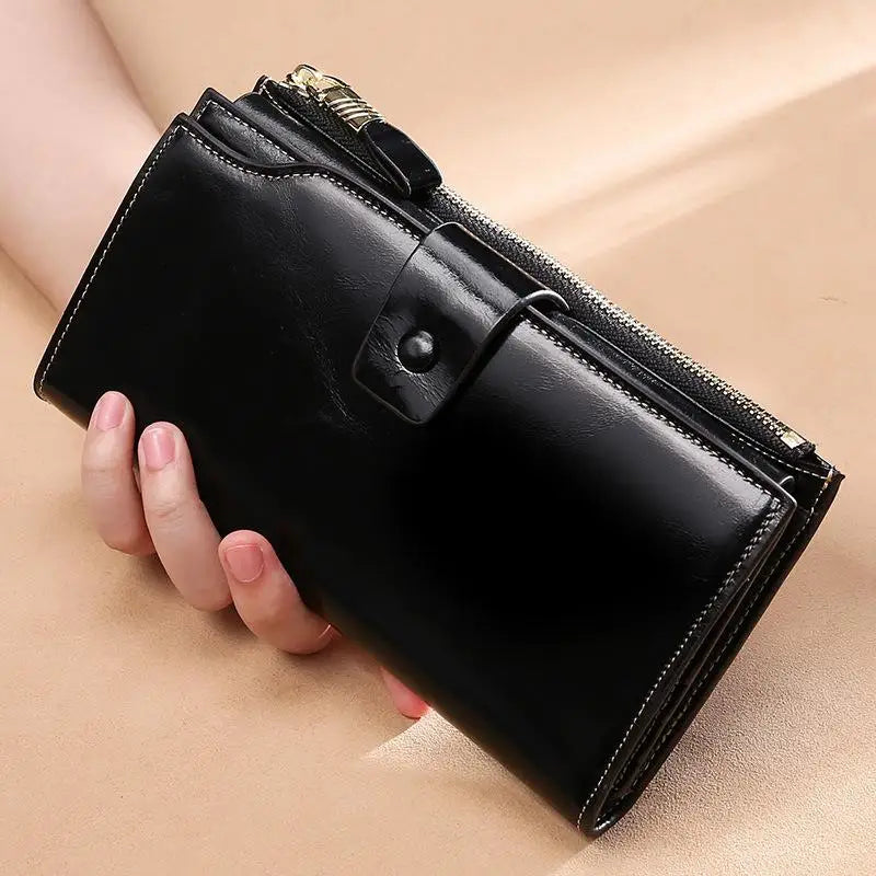 MOTAORA Women's RFID Wallet Luxury Genuine Leather Purse For Women Large Capacity Multi-layer Card Holder Fashion Wallets Ladies
