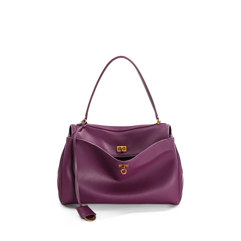 Rodeobag leather handbag, single shoulder crossbody bag, large capacity women's commuting high-end tote bag