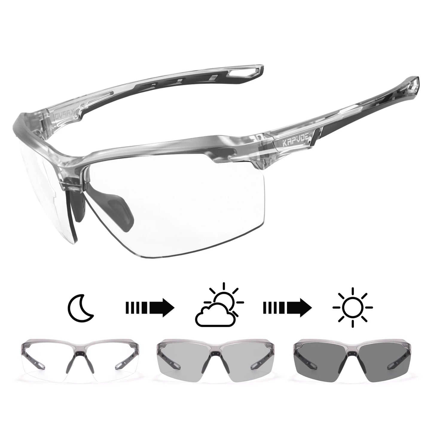 KAPVOE Polarized Cycling Glasses Sunglasses Sports Glasses MTB Glasses Cycling Glasses Men Road Bike for Women Cycle Goggles