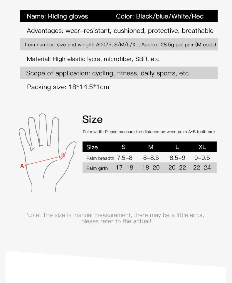 Breaking Wind Cycling Half Finger Gloves Anti-slip Bicycle Mittens Racing Road Bike Glove MTB Biciclet Guantes Mountaineering