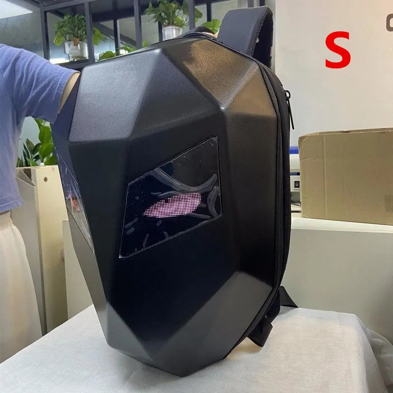 حقيبة ظهر لركوب الدراجات النارية مزودة بإضاءة LED للرجال، حقيبة ظهر رياضية شخصية DIY حقيبة ظهر فارس للنساء، حقيبة مدرسية نسائية من Rugzak