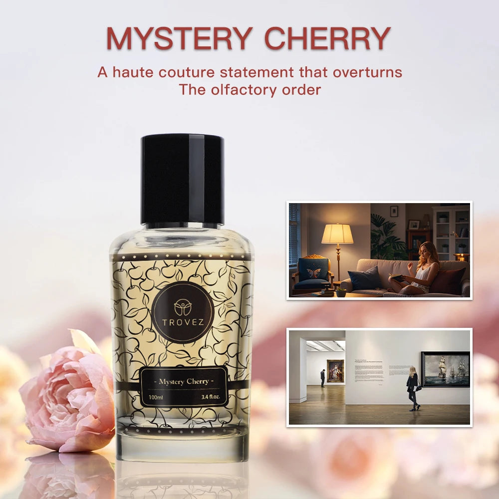 TROVEZ Mystery Cherry 100ml Perfume Long-lasting Fragrance Floral Oriental Tone Unisex Perfume Scent Gifts Body Spray Perfumes