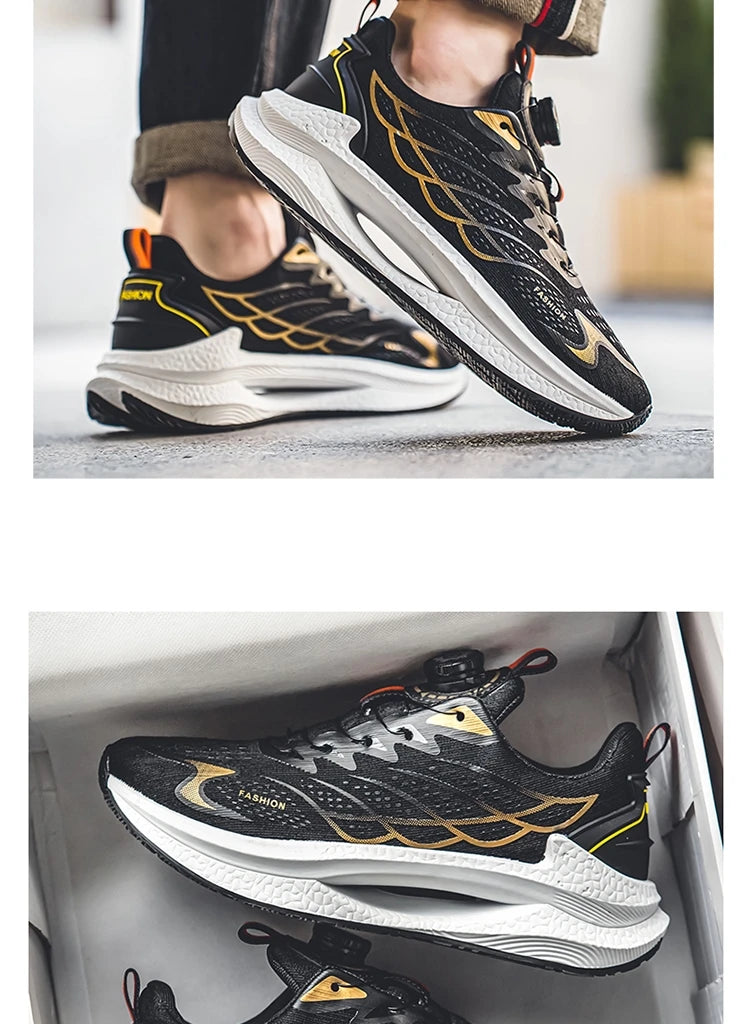 Summer Breathable Casual Sports Shoes for Men, New Fashion Trend, Versatile Breathable Mesh Swivel Buckle Running Shoes, Suitable for Daily Wear in Outdoor Sports