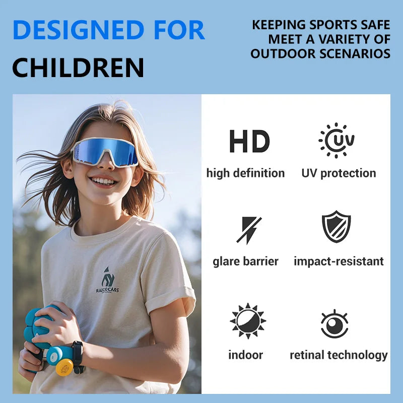 KAPVOE New Bicycle Outdoor Cycling Glasses Outdoor Sports Sunglasses Children Bike Eyewear  MTB Bicycle UV400 Hiking Goggles