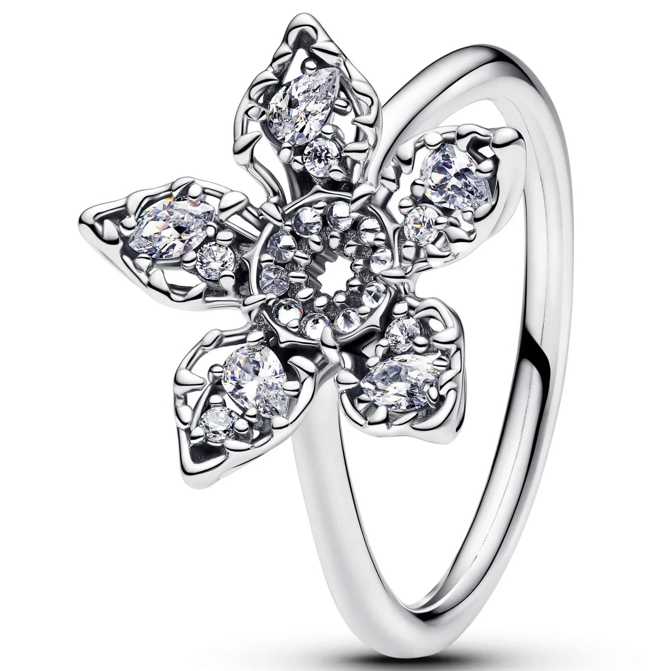Original 925 Sterling Silver Rings For Women Flower Crown Love Heart Sun Moon Engagement Wedding Pink Bow Ring Luxury Jewelry