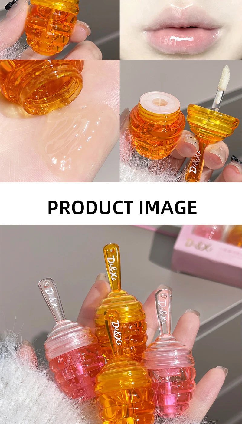 Honeypot lip oil set box Moisturizing hydrating layer mist lipstick all match lip moisturizing lip toot lip gloss parity