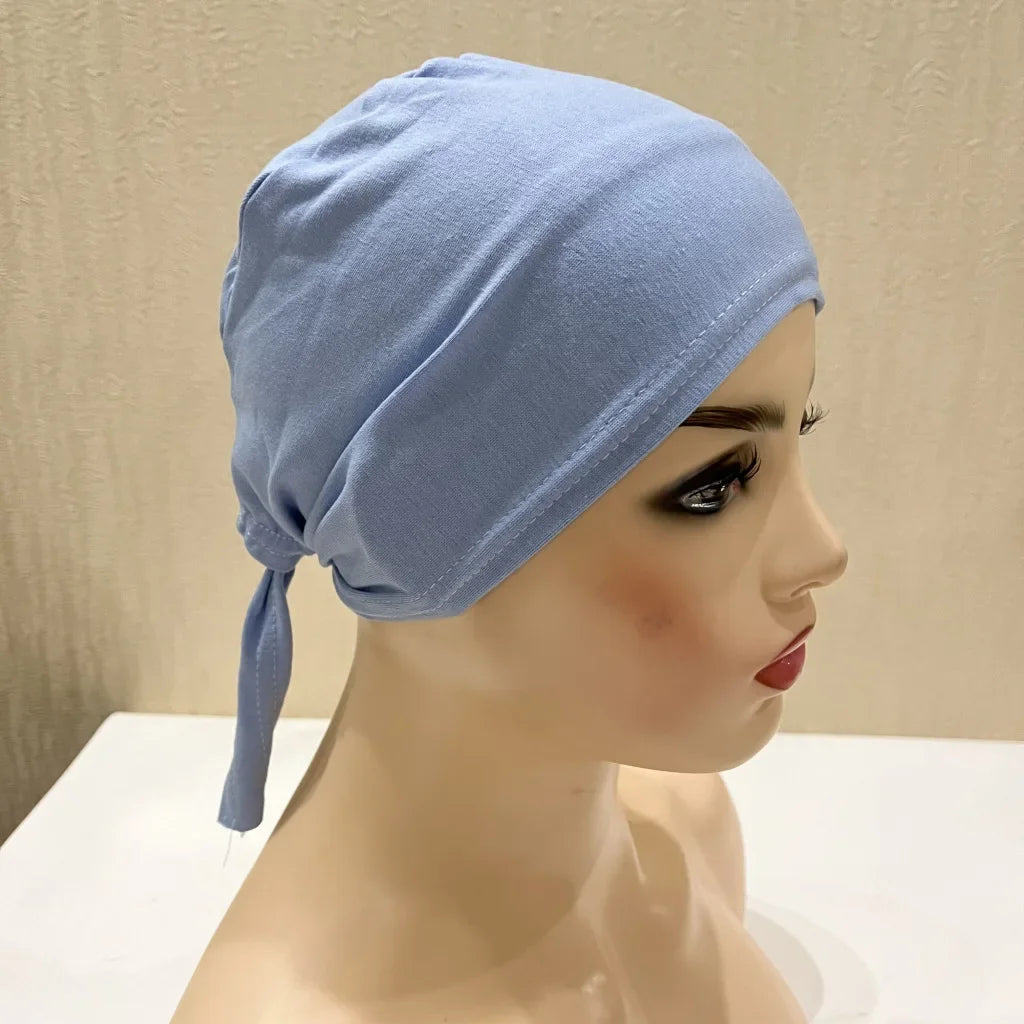 Soft Inner Muslim Women Hijab Cap Islamic Head Wear Hat Underscarf Cotton Hats Bonnet Turkish Scarves Arab Headdress India Caps