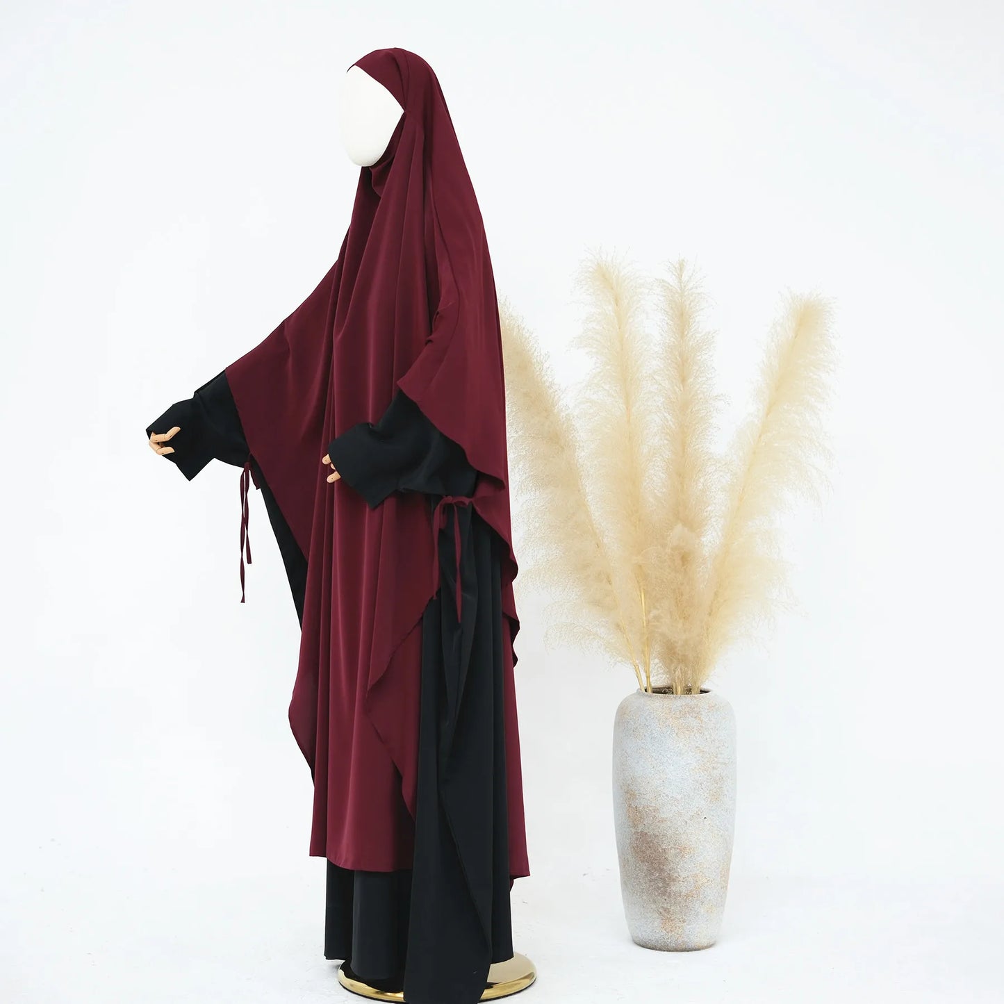 Ramadan Eid Muslim Women Prayer Hijab Long Scarf Islamic Pullover Big Khimar One Piece Abaya Arabia Shawls Dubai Turkey Headwrap