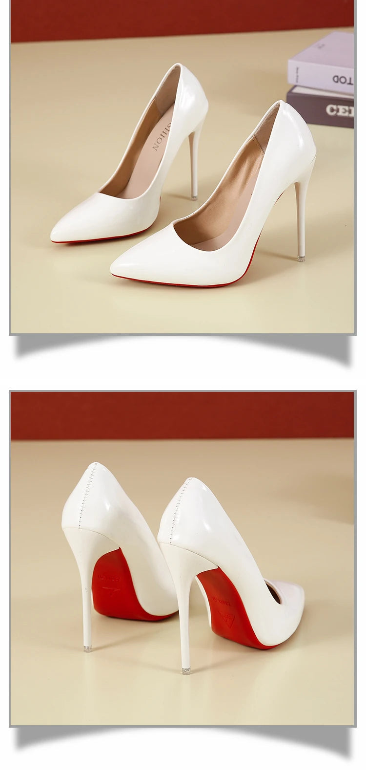 Temperament 12cm Super High Thin Heels Shoes Women Pumps Pointed Toe Colorful Patent Leather Stiletto Wedding Shoe Size 45