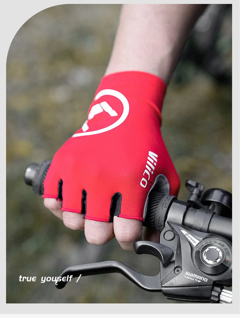 Breaking Wind Cycling Half Finger Gloves Anti-slip Bicycle Mittens Racing Road Bike Glove MTB Biciclet Guantes Mountaineering
