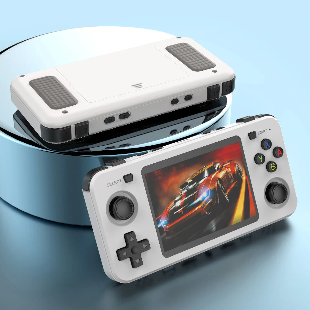 BOYHOM New R36H Handheld Game Console 3.5-inch IPS Screen Linux RK3326 Retro Video Games Player 3000 mAh 64G 10000+ Classic Game