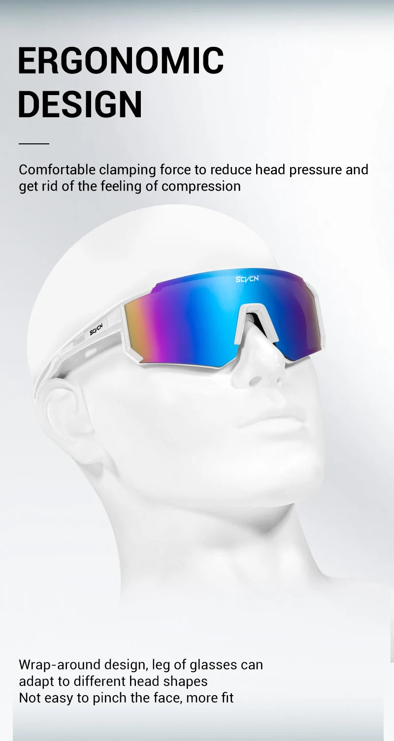 SCVCN Outdoor Bike Cycling Sunglasses Men MTB Road Driving Glasses Sports Women Hiking Bicycle Cycling Glasses UV400 Goggles New