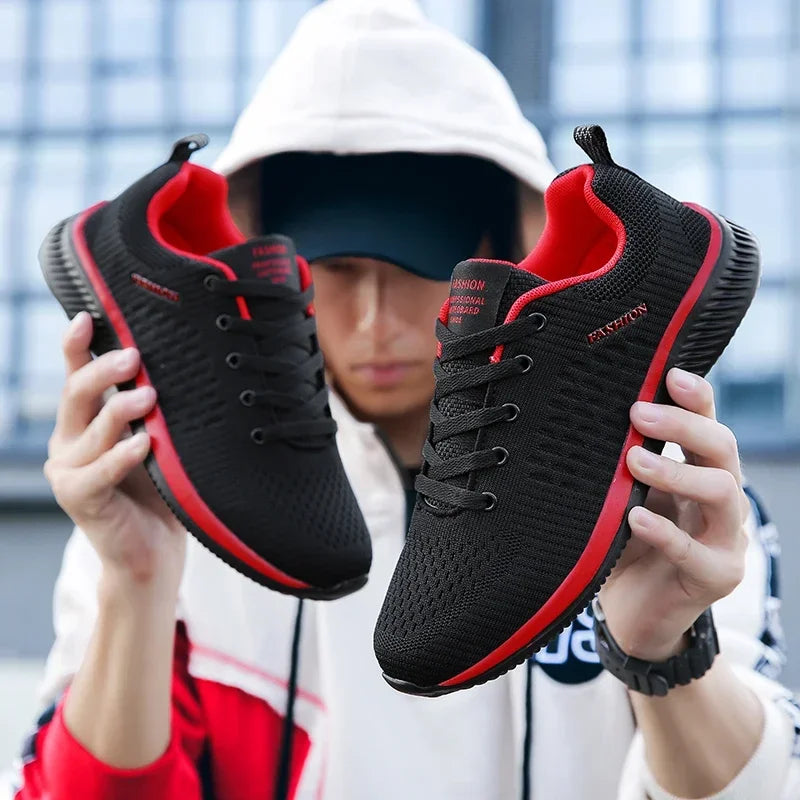 MAEDEF Athletic Shoes for Men Shoes Sneakers Black Casual Men Women Knit Sneakers Breathable Athletic Running Walking Gym Shoes