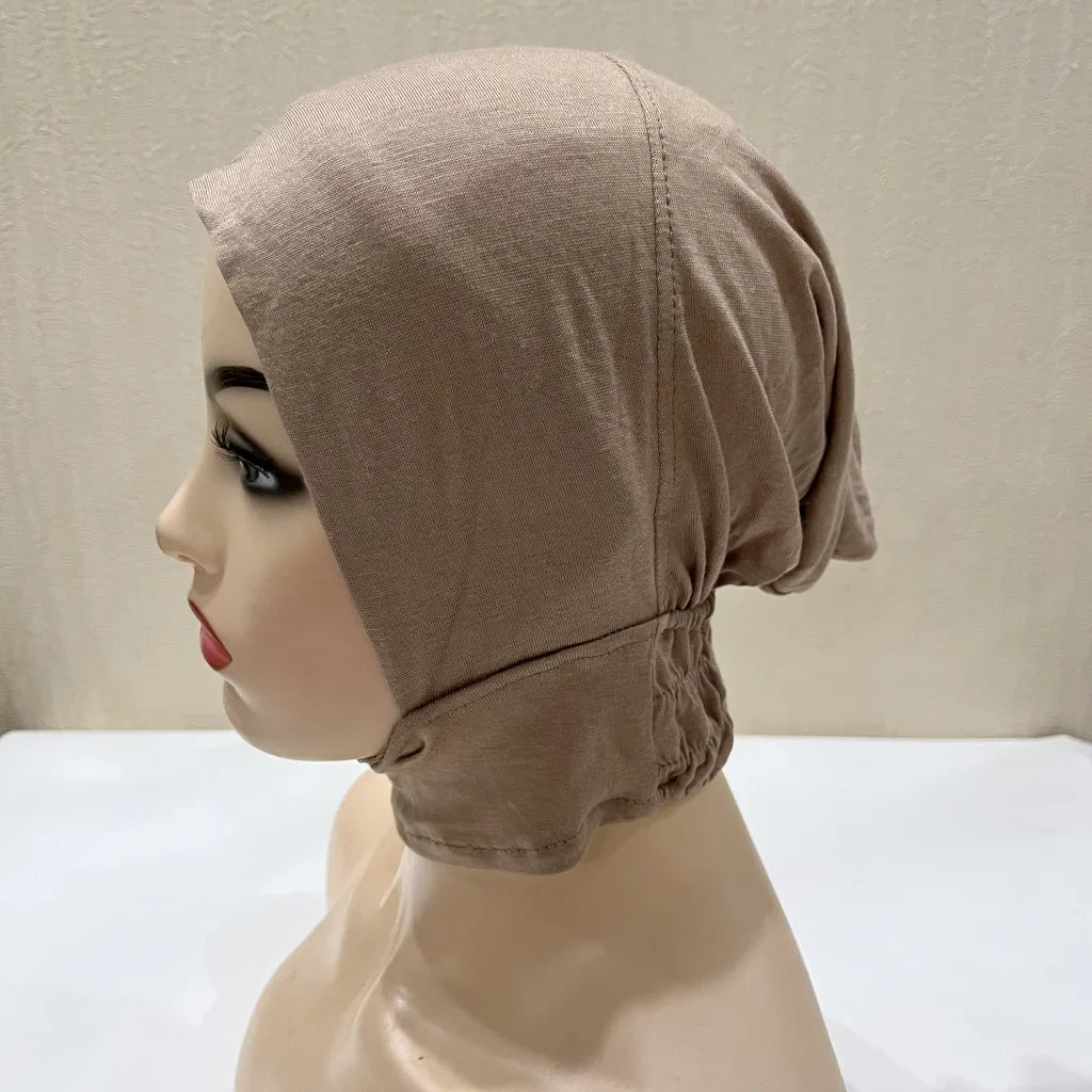 Soft Inner Muslim Women Hijab Cap Islamic Head Wear Hat Underscarf Cotton Hats Bonnet Turkish Scarves Arab Headdress India Caps