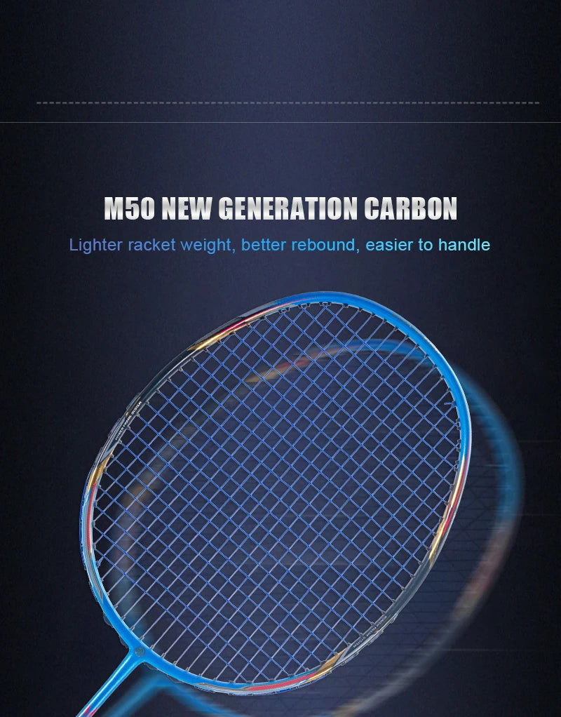 Alpsport AIR 10U Badminton Racket 52g Ultralight, HM Carbon Fiber & Titanium, 28lbs Fast Rebound for Pro Players
