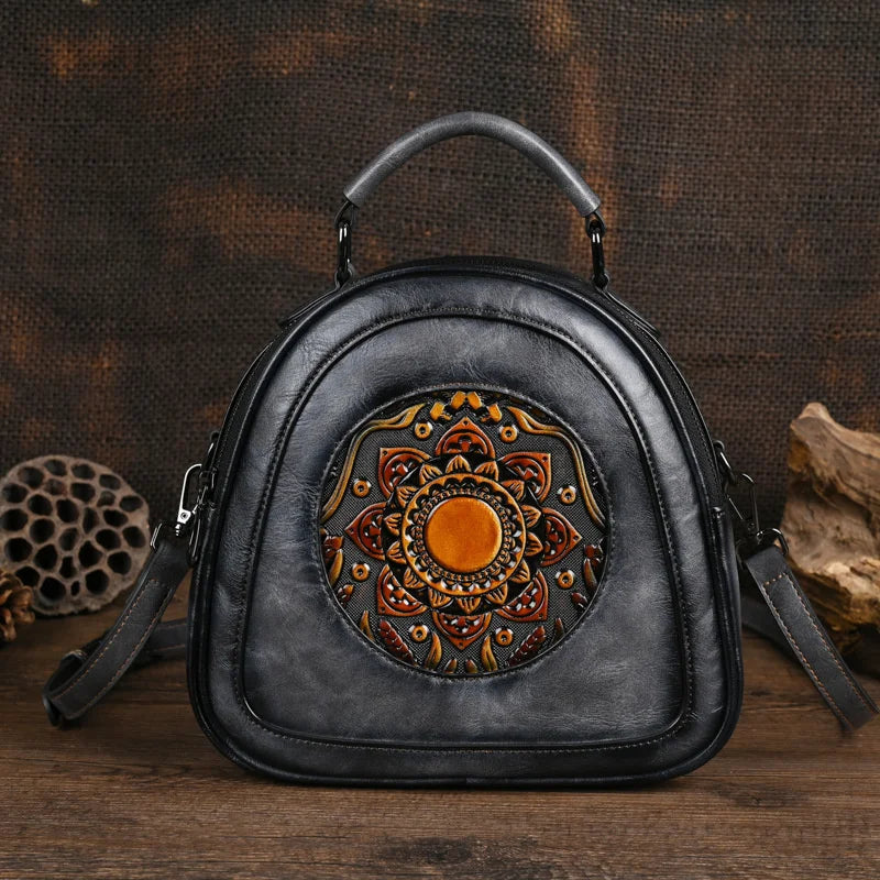 MOTAORA Vintage Handmade Women's Bag 2025 New Embossed Leather Female Bags For Women Luxury Handbags Ladies Shoulder Bags Bolsas