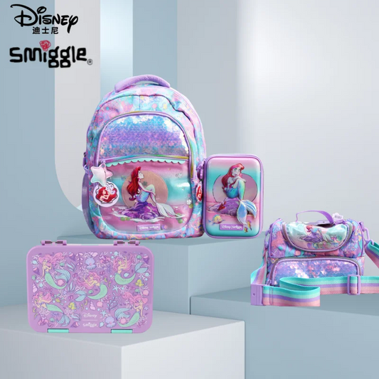 Genuine Australia Smiggle Backpack Disney Mermaid Stationery School Bag Lunch Bag Anime Backpack Student Gift Separate Purchases