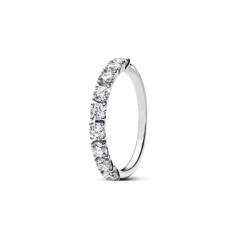 Original 925 Sterling Silver Rings For Women Flower Crown Love Heart Sun Moon Engagement Wedding Pink Bow Ring Luxury Jewelry