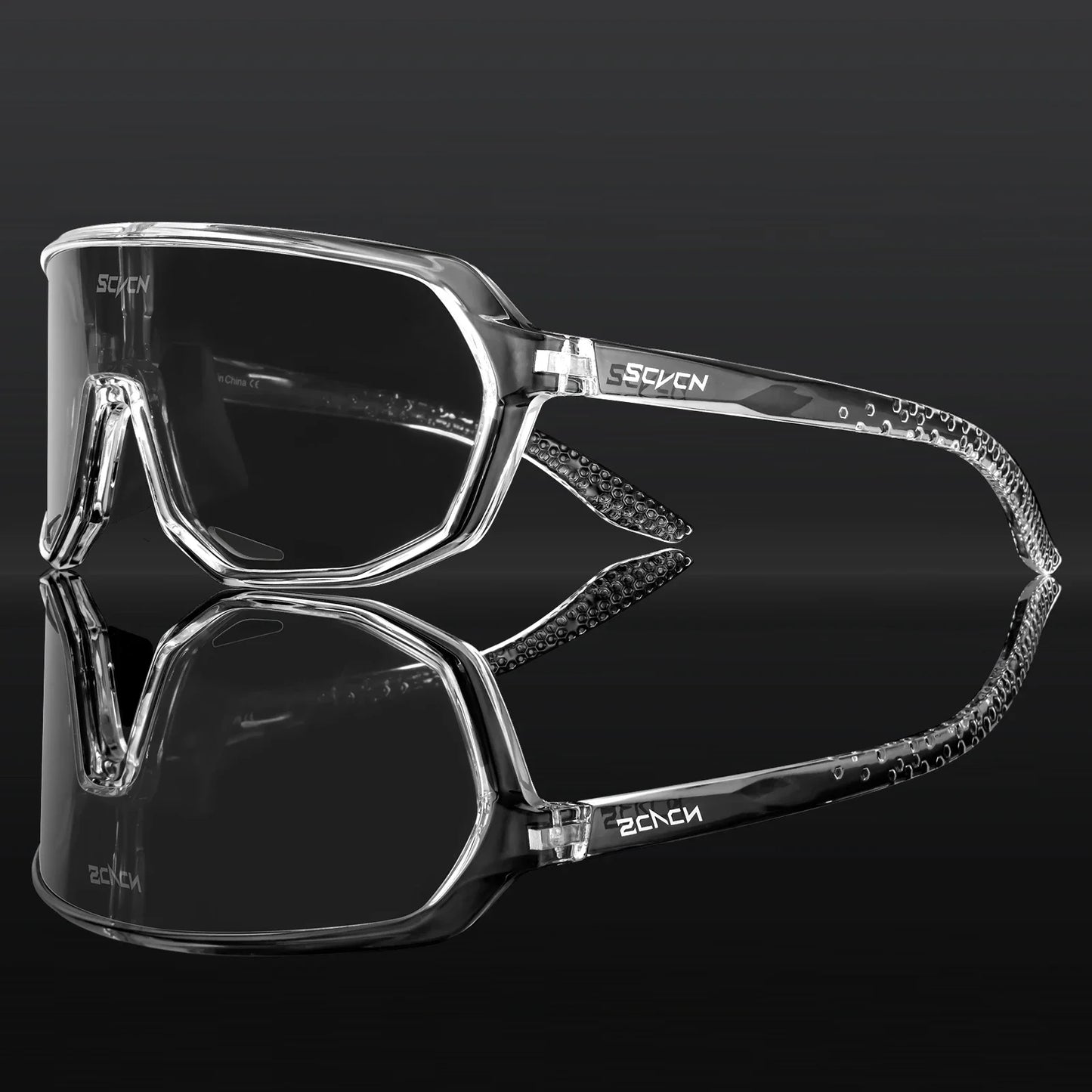 Scvcn Fashion Sunglasses for Men Sun Mountain Bike Road Bicycle Eyewear Goggles Sports UV400 MTB Photochromic Cycling Glasses