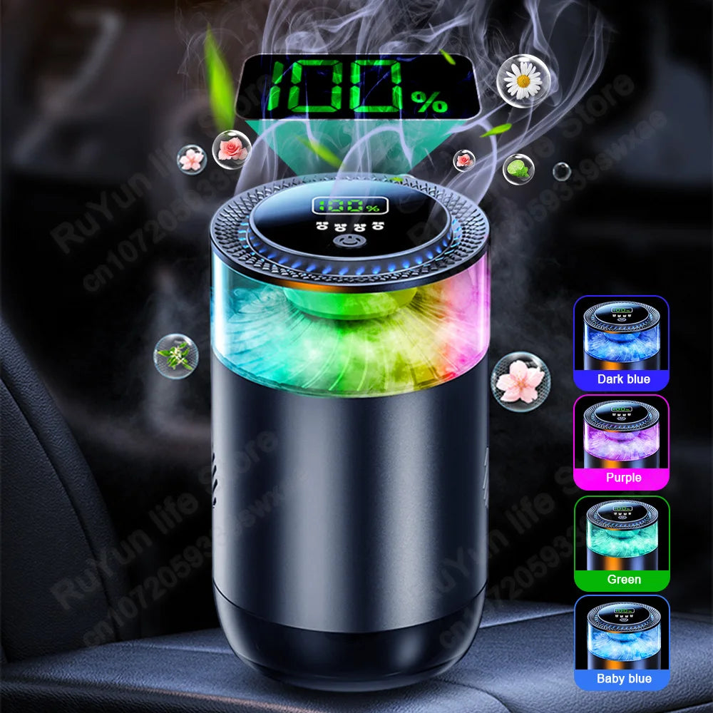 Caer Smart Car Air Freshener Rechargeable Cloud Mist Perfume Diffuser 3 Levels Adjustable Automobile Interior Humidifier Kit