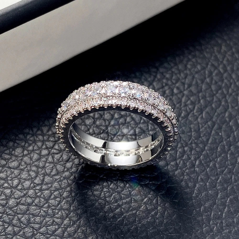 24K-Style Luxury Moissanite Diamond Ring – Heart & Triangle Cut Design