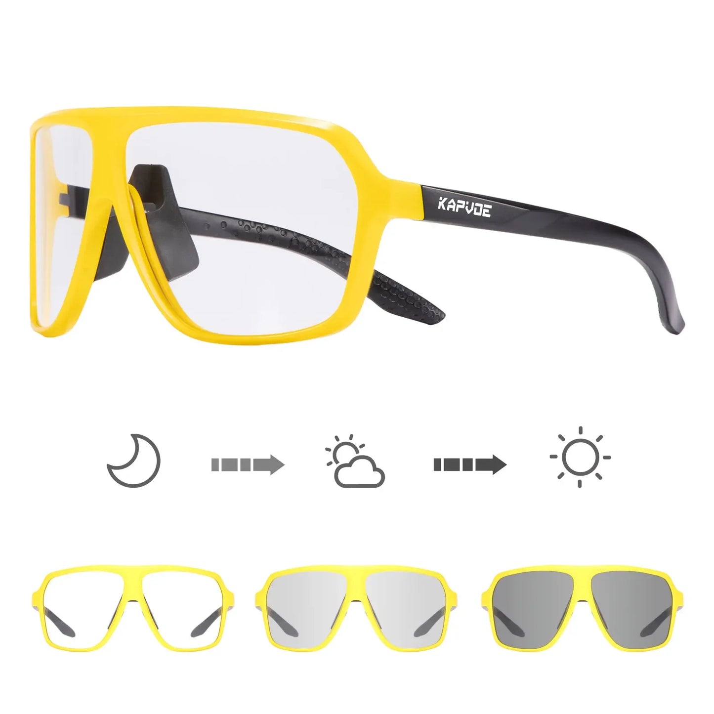 Kapvoe Polarized Cycling Sunglasses Road Riding for Men Fishing Glasses Mountain Bike Bicycle Goggles MTB Eyewear Speed Sports