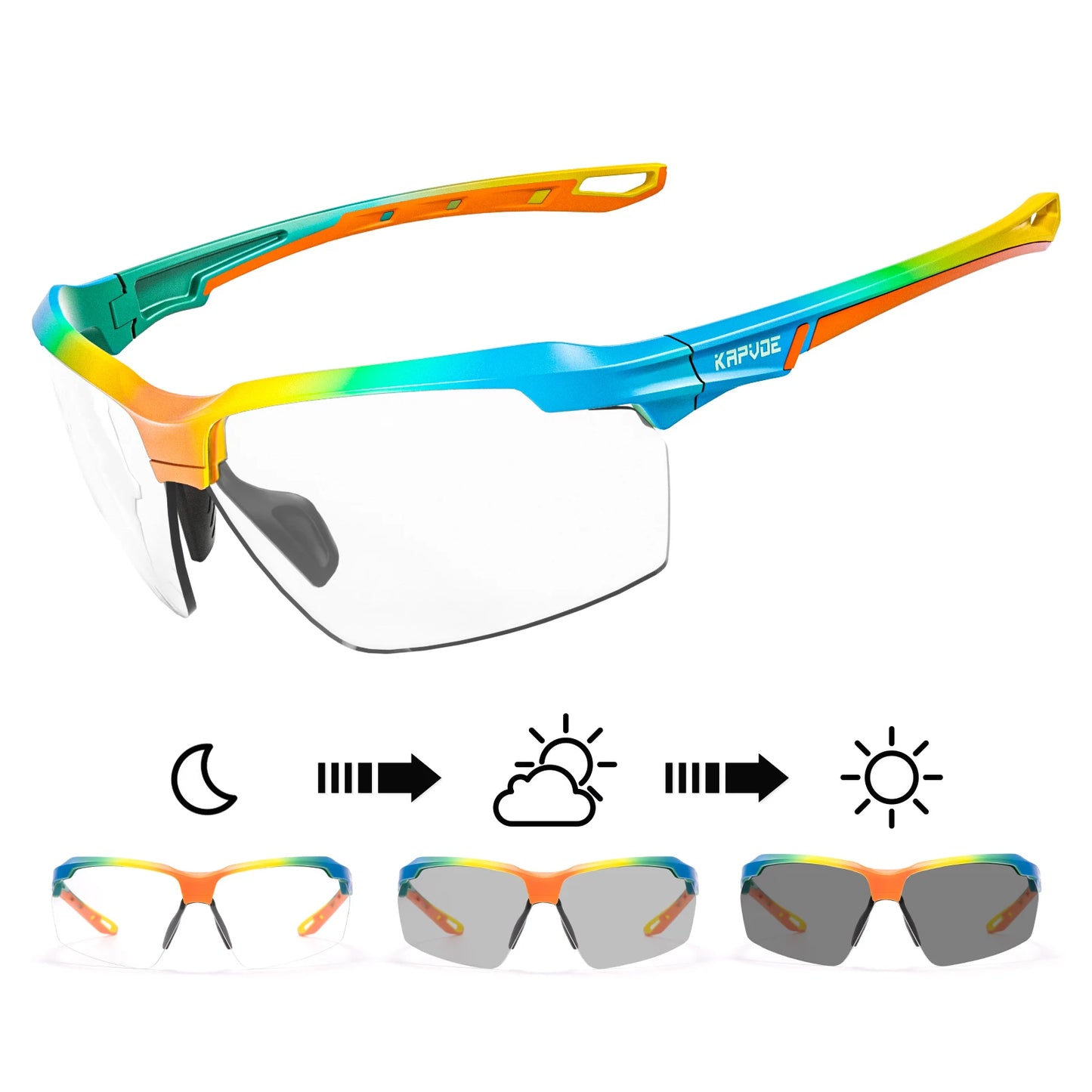 KAPVOE Polarized Cycling Glasses Sunglasses Sports Glasses MTB Glasses Cycling Glasses Men Road Bike for Women Cycle Goggles