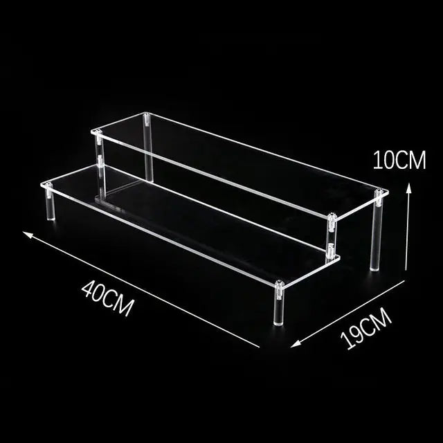 1-5 Tier Acrylic Display Stand Clear Display Riser Rack for Cupcake Perfume Doll Décor Organizer Amiibo Funko POP Figures DC05
