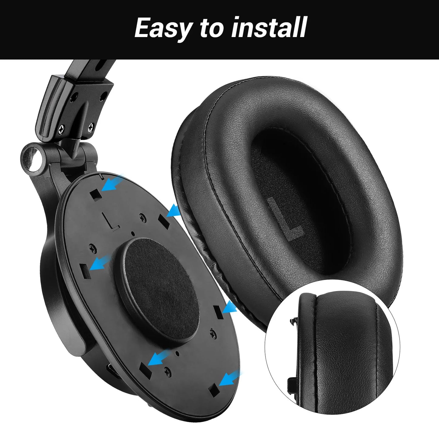 1 Pair Replacement Headphone Earpads Cushions Cover For Oneodio A70 A71 A71D Headphones Over-Ear Soft Memory Foam Ear Pads