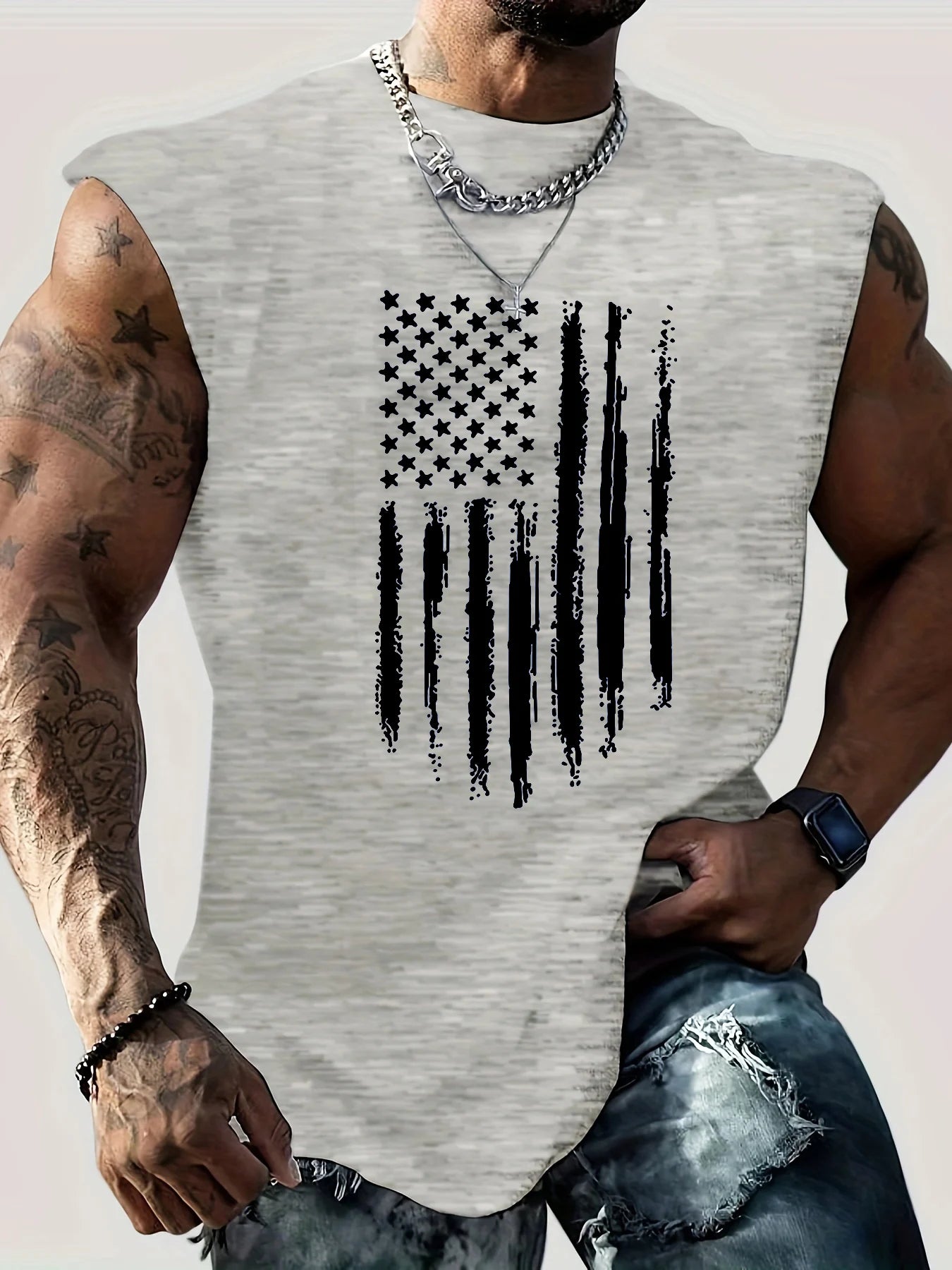 🇺🇸 Men’s Summer Sleeveless Vest,
American Flag Print | Loose Fit | Comfortable & Breathable | Casual & Travel