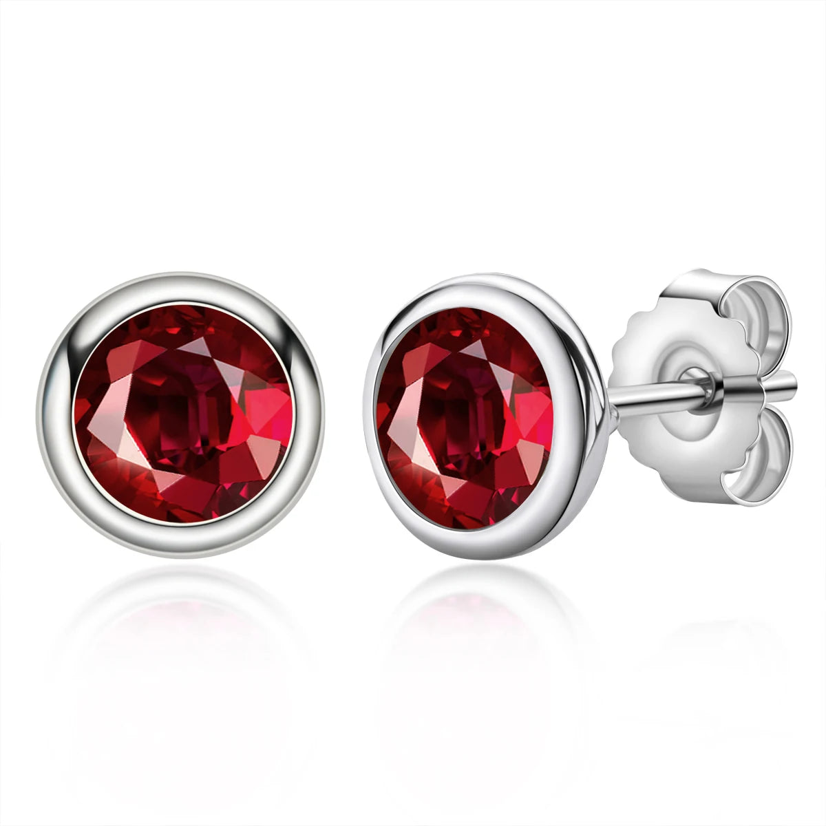 Lnngy Natural Colorful Gemstones Stud Earring for Women pendientes plata 925 Sterling Silver Earrings Daily Jewelry Gift