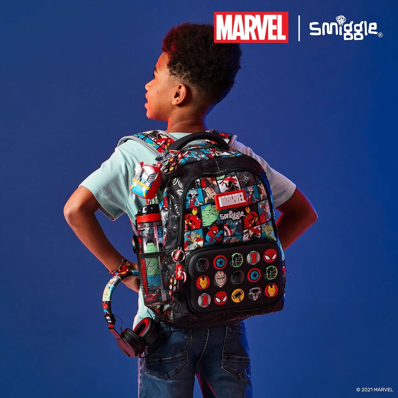 Genuine Australia Smiggle Marvel Backpack Cartoon Series Spider-Man School Bag Anime Backpack Student Gift Separate Purchases