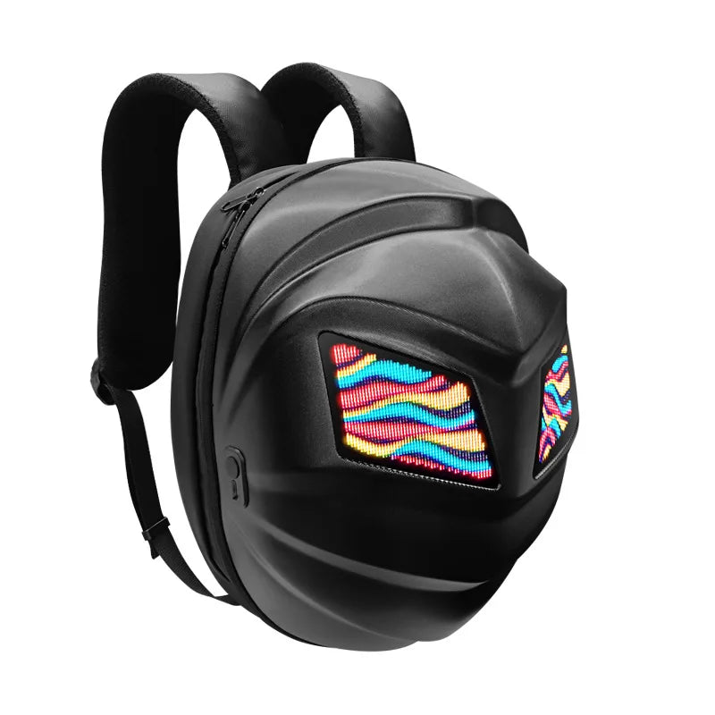 LED Travel Backpack For Men Hard Shell Motorcycle Cycling Helmet eye Backpack for woman Business Travel school Laptop Backpack