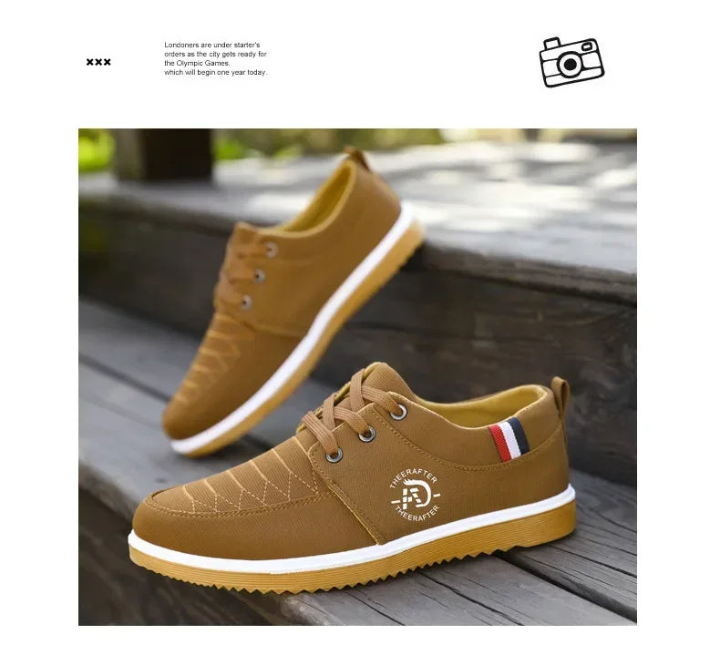 Man Canvas Shoes Fashion Platform Sneakers for Men Casual Walking Breathable Shoes Male Loafers Zapatillas Hombre 2025