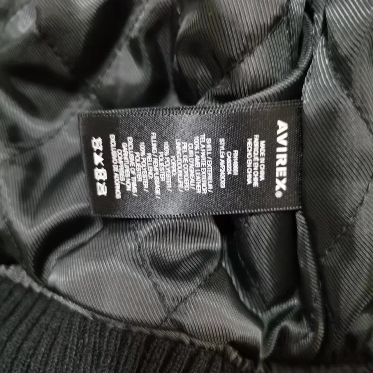 AVIREX High Quality Genuine Sheepskin Coat Men's US Size Classic Varsity Jacket Natural Leather Flight Suit Lapel Outerwear tops