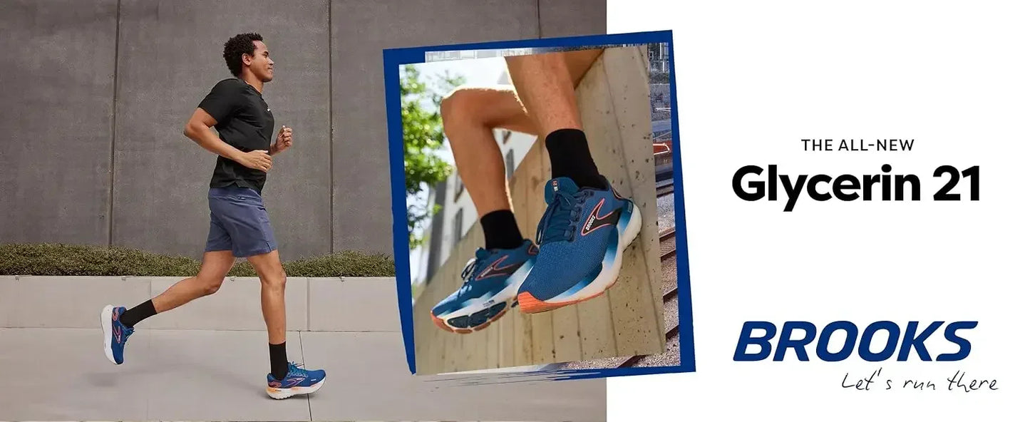Brooks Men’s Glycerin 21 Neutral Running Shoe Shoes for Men Delivers A Perfect Balance Of Grip And Comfort