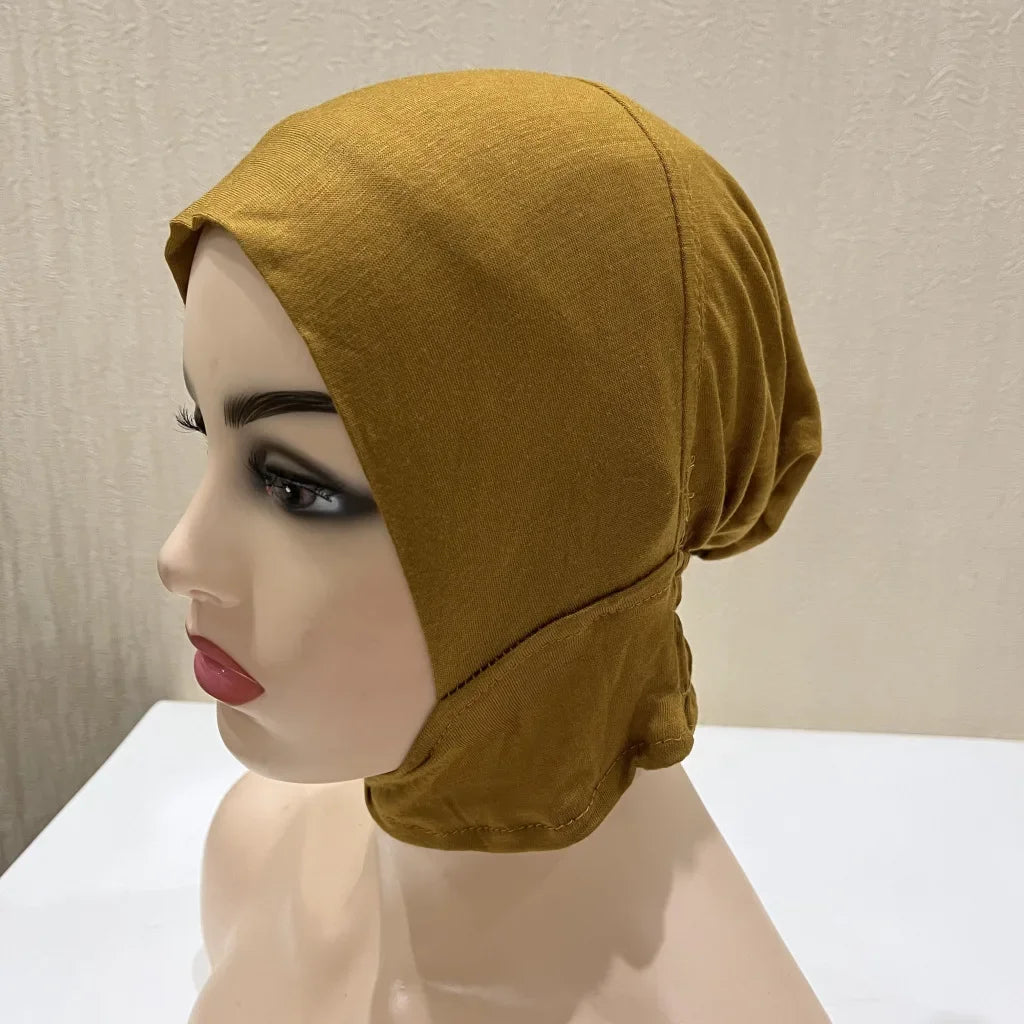 Soft Inner Muslim Women Hijab Cap Islamic Head Wear Hat Underscarf Cotton Hats Bonnet Turkish Scarves Arab Headdress India Caps