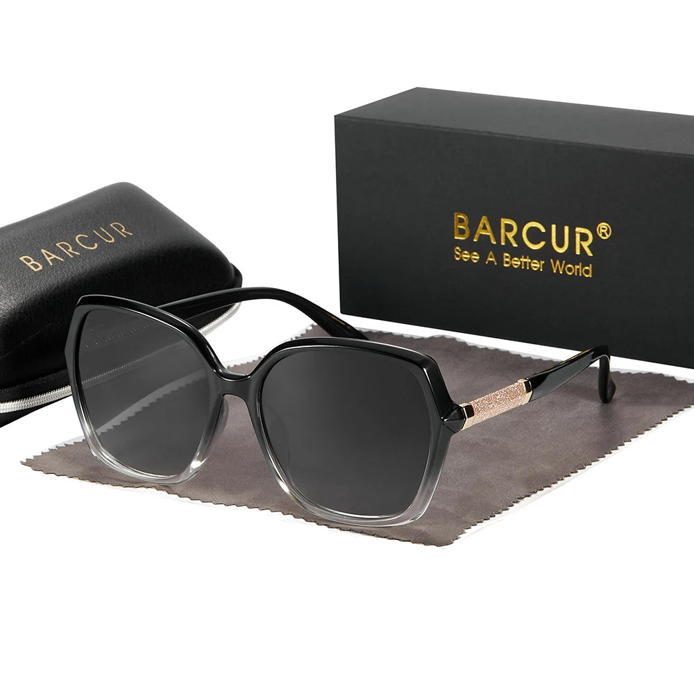 BARCUR Women Polarized Sunglasses UV400 Lady Fashion Gradient Sun Glasses for Women Eyewear Accessory