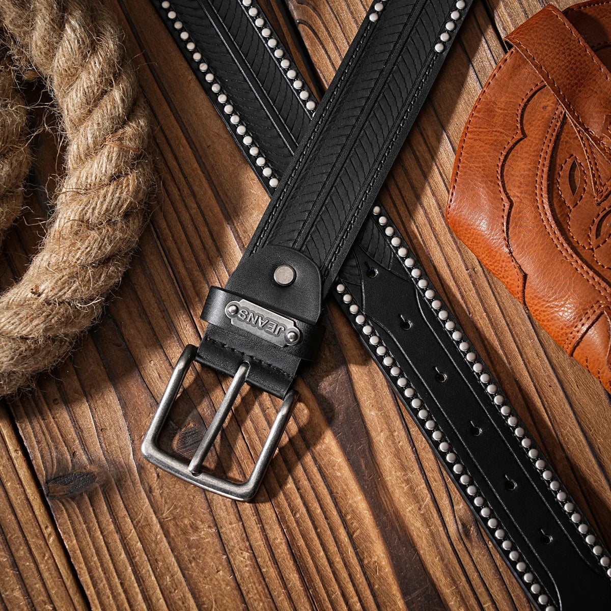 Casual, individual and retro belts, Western-style clothing accessories, metal buckles, PU belts, suitable for both men and women