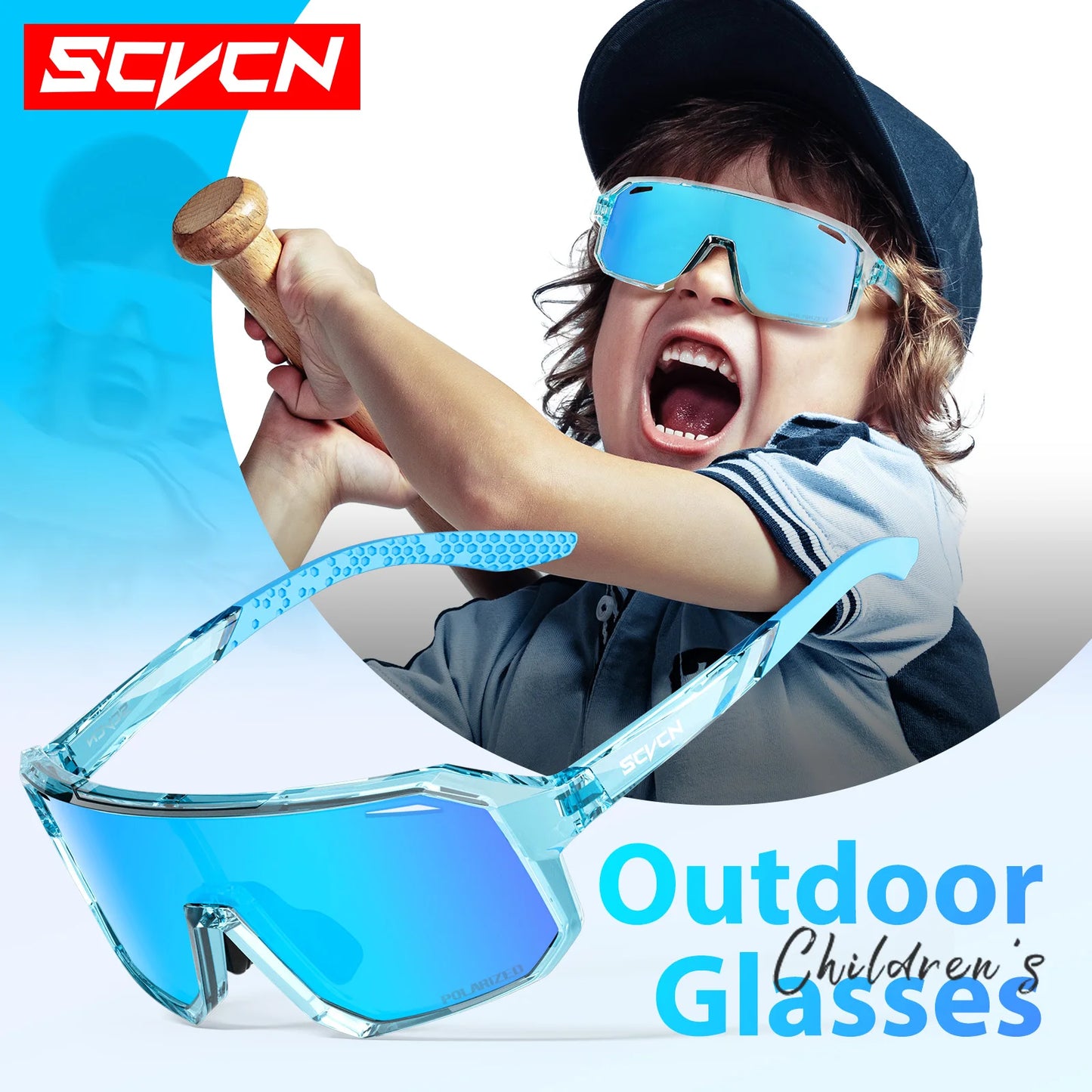 SCVCN Outdoor Boys Bike Cycling Polarized Child Sunglasses Teenagers Bicycle Cycling Glasses Kids Sports UV400 Girls Goggles