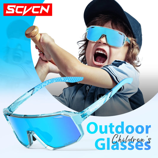 SCVCN Outdoor Boys Bike Cycling Polarized Child Sunglasses Teenagers Bicycle Cycling Glasses Kids Sports UV400 Girls Goggles