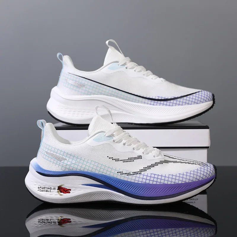 New Red Rabbit 7 Couple Carbon Board Mesh Breathable Sports Shoes Elderly Trendy Shoes Men's Casual Running Shoes Summer EVA Upp
