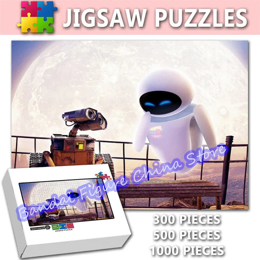 Disney Pixar Jigsaw Puzzles 300/500/1000 Pieces Earth Waste Packer Walle.e Animation Cartoon Puzzles Kids Educational Toys Gifts