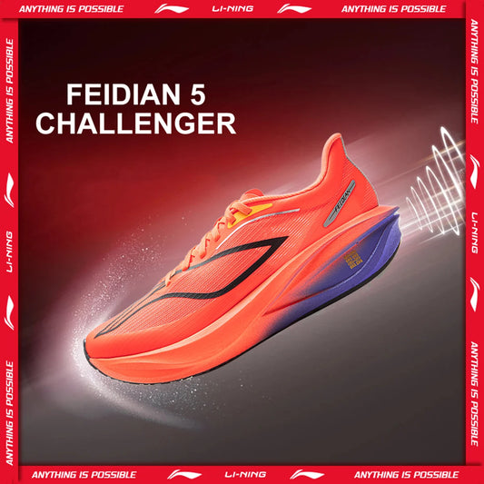 FEIDIAN 5 CHALLENGER Racing Running Shoes – SUPER BOOM Cushion, Carbon-Fiber Plate, Reflective Sneakers