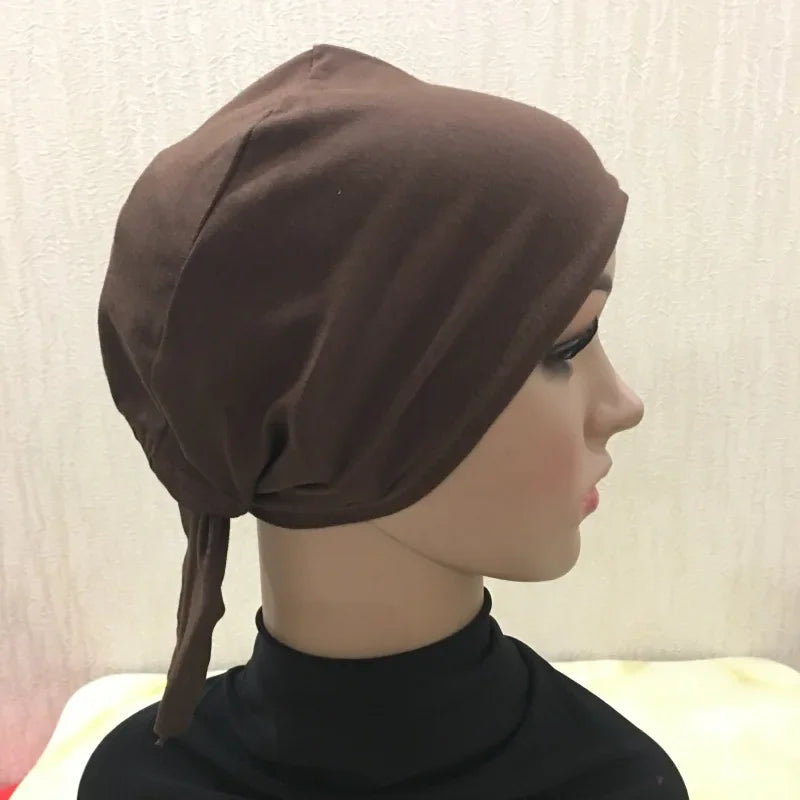 Soft Inner Muslim Women Hijab Cap Islamic Head Wear Hat Underscarf Cotton Hats Bonnet Turkish Scarves Arab Headdress India Caps