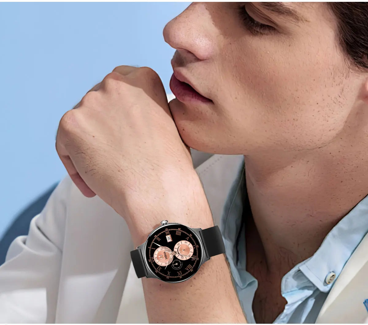 LIGE New 1.43" Bluetooth Call Smartwatch Women Men 466*466   AMOLED Full touch Screen Women Smartwatches Ladies ﻿For Android ios