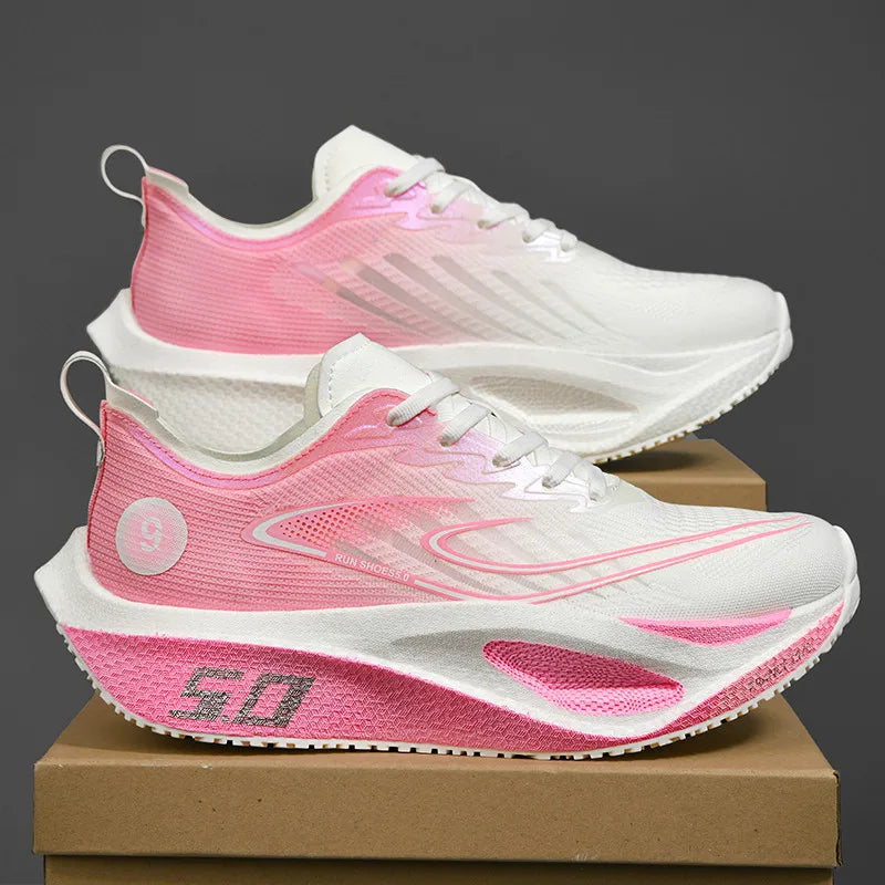 Men's Sports Shoes Cushioning Non-Slip Flat Wear Resistant Sneakers Mesh Breathable Platform Soft Running Shoes for Man