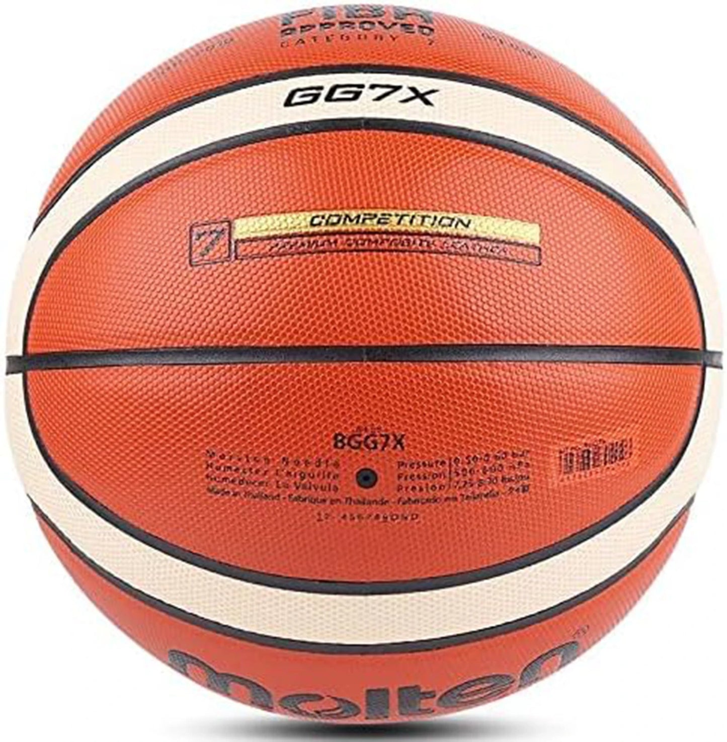 Molten Basketball PU Official Certification Competition Basketball Standard Ball Men's and Women's Training Ball SIZE 7 6 5